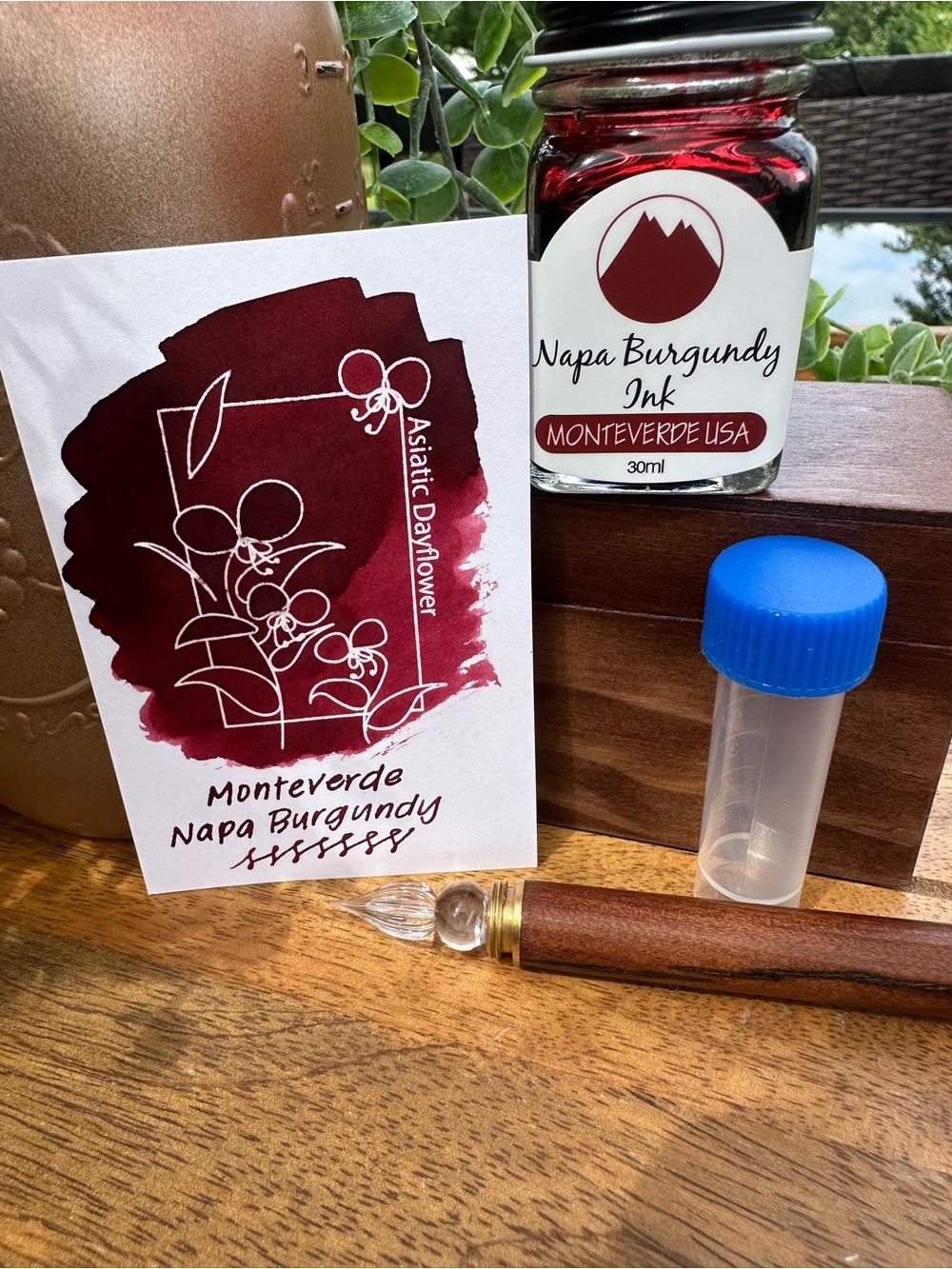 Monteverde Napa Burgundy Ink Sample